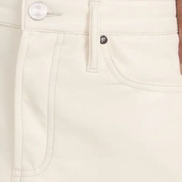 Frame Le High N Tight Skirt Bone Ivory Cream Mini Sz 27 NWT $198 - Picture 7 of 8
